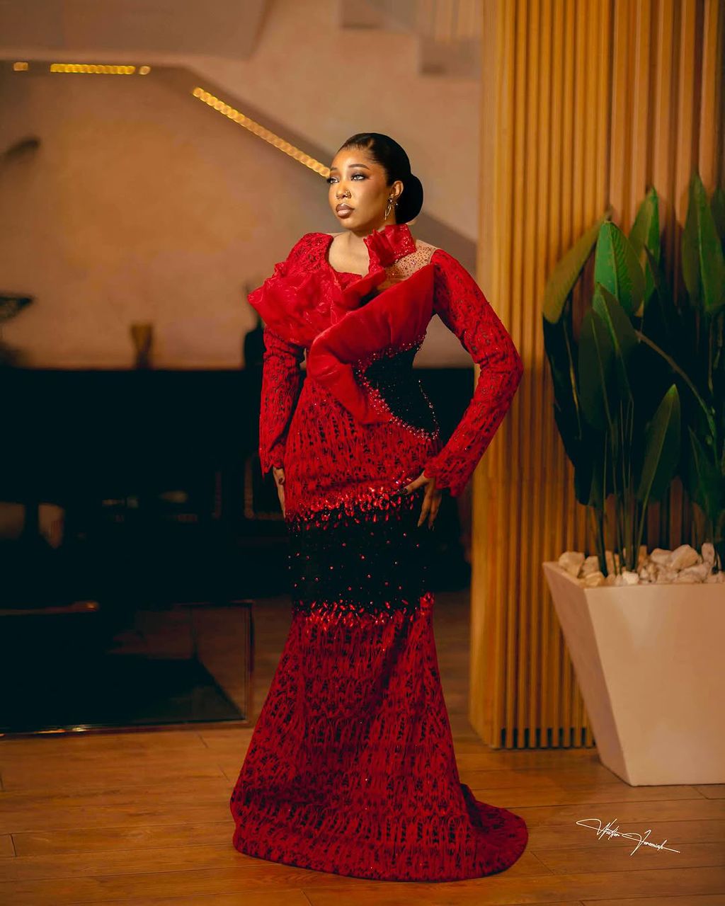 Bespoke fashion designer in Ibadan by Apeke Stitches.